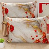 PETTI Artigiani Italiani - Paar kussenslopen 40 x 80 cm van microvezel, decoratief kussen voor slaapkamer, bank, woonkamer, set van 2 kussenslopen, bloemenpatroon 06/2, 100% Made in Italy