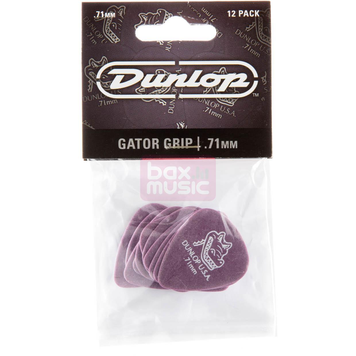 Dunlop Gator Grip 0.71mm 12-pack plectrumset donkerpaars