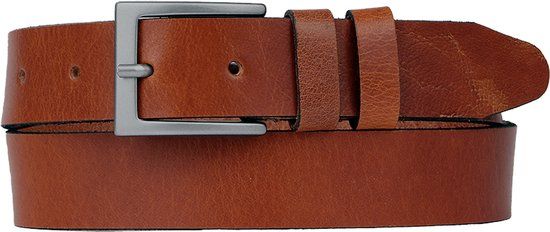 Petrol Industries Riem Heren - Broekriem - Verstelbaar - Leer - Cognac - 105 cm - XXL