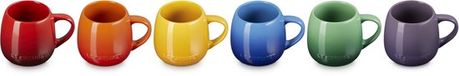 Le Creuset Vancouver Mokken Coupe 320 ml Regenboog Kleuren Set Van 6