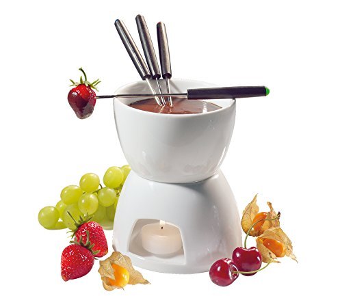 Cilio Chocolade fondueset 6-delig, Ø 12 cm, porselein