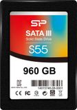 Silicon Power Slim S55 SSD - 960GB - 2.5 Inch - SATA III 6Gb/s - 7mm - TLC - Zwart