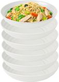 Plasticforte Rond bord/camping - 6x - diep bord - D19 x H4.5 cm - creme wit - kunststof - soepborden - onbreekbaar servies