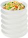 Plasticforte Rond bord/camping - 6x - diep bord - D19 x H4.5 cm - creme wit - kunststof - soepborden - onbreekbaar servies