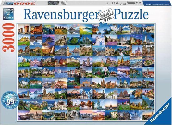 Ravensburger 3000 Piece Puzzle - 99 Beautiful Places in Europe