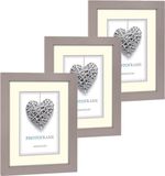 Zep lot de 3 cadres photo en bois beige 30x30 cm