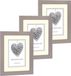 Zep 3x stuks houten fotolijst beige 30x30 cm