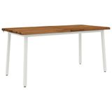 vidaXL Eettafel met levendige rand 160 x 90 x 75 cm Naturel