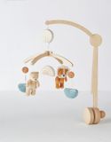 NOUKIE'S Houten Babou & Kendi muziekmobiel beige
