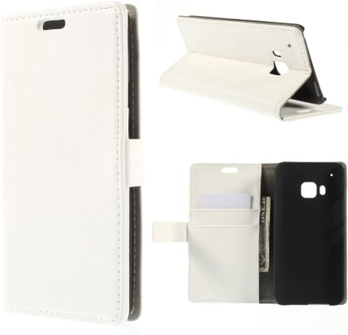 Litchi wallet hoesje HTC One M9 wit