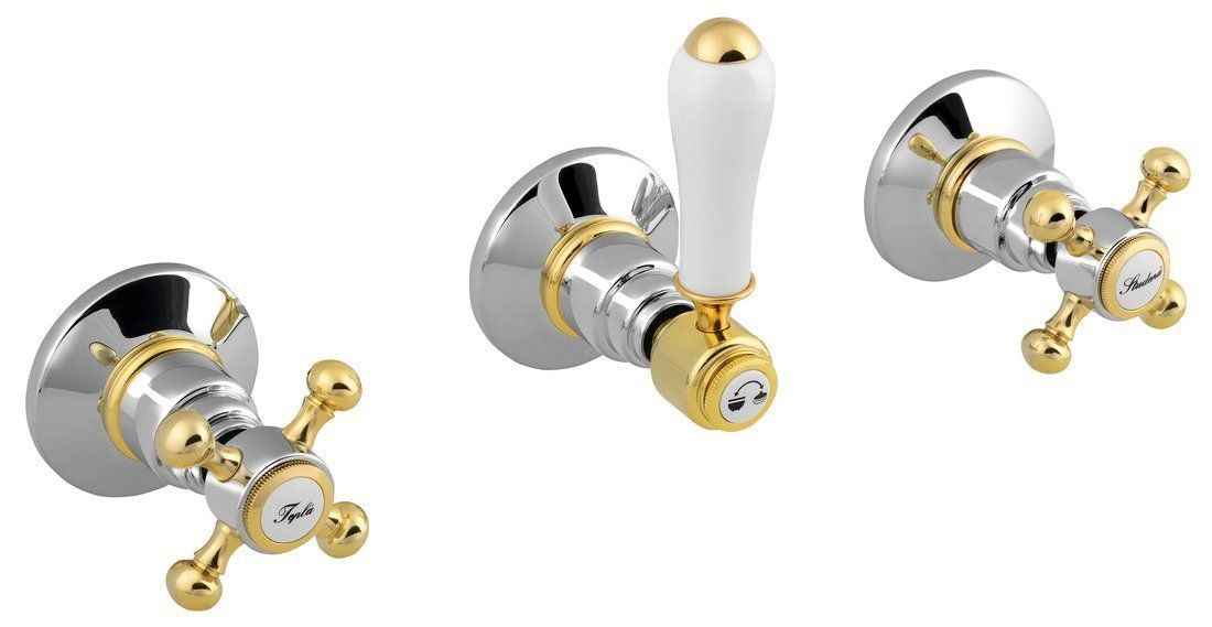 Reitano Rubinetteria ANTEA Inbouw douchemengkraan, 2 uitgangen, chroom/goud