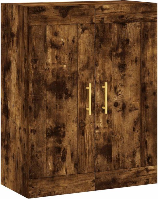 vidaXL Wandkast 69,5x34x90 cm bewerkt hout gerookt eikenkleurig