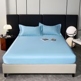 Azzurro Drap housse pour sommier tapissier 150 x 200 cm