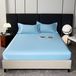 Azzurro Drap housse pour sommier tapissier 150 x 200 cm