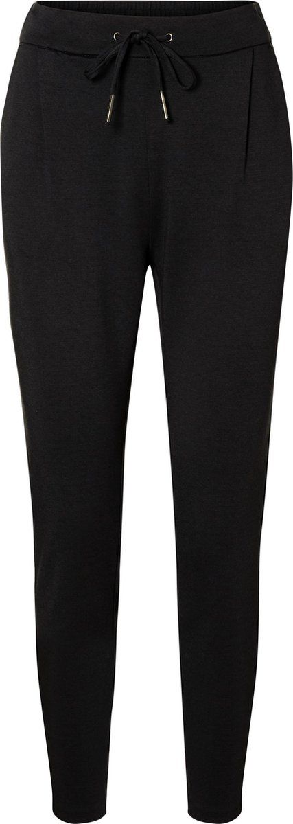 VERO MODA VMEVA High Waist Tapered Fit Broek - Zwart - Maat W32 X L30