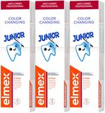 Elmex Tandpasta Junior (6-12 Jaar) Colour Changing - 3 x 75 ml - Voordeelverpakking