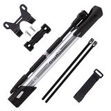 GIYO Mini fiets vloerpomp met meter draagbare en lichtgewicht fiets bandenpomp, aluminium hoog pompvolume Presta/Schrader Frame Montage Taiwan Made (GM-641)