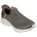 Skechers Women's Ultra Flex 3.0 Cozy Streak, Olive Knit Trim, 38 EU