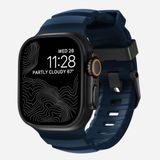 Nomad Rocky Point Band Zwart Leer, Titanium