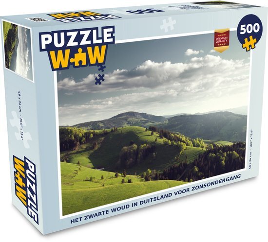 MuchoWow Puzzel Het Zwarte Woud in Duitsland voor zonsondergang - Legpuzzel - Puzzel 500 stukjes