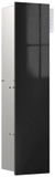 Emco Asis module pure, inbouw, deur links scharnierend, glasfront uit één stuk, 730x170mm, met reserverolbakje, zwart