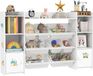 AIYAPLAY Étagère de rangement pour enfants - MDF - 140x30x90cm - Blanc