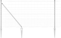 vidaXL Gelast Draadhek met Spikes 25 x 1,2 m Gegalvaniseerd staal Mesh