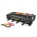 Emerio Raclette Grill - Gourmet - 8 Pannetjes en spatels - ILAG coating - Anti-slip voetjes - Aluminium Grillplaat - 40,6 x 10 cm - RG-132098.2