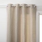 Atmosphera Decoratief gordijn, linnenlook, polyester, 260 x 140 cm, beige
