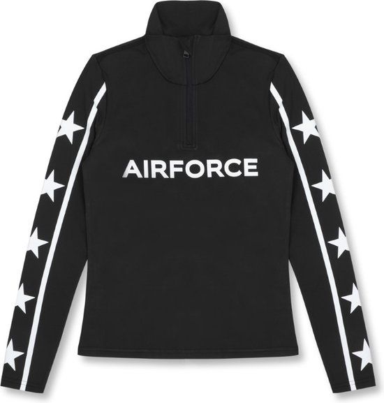 Airforce Squaw Vally Wording Ski Pully Dames Zwart L/40