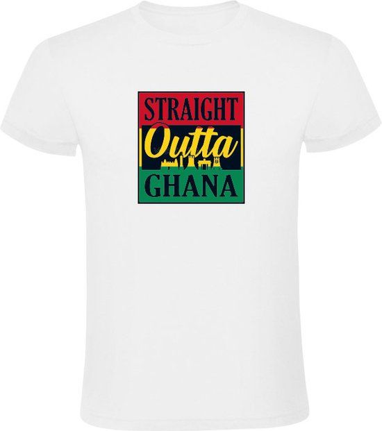Sol's Ghana T-shirt Heren - Wit - Katoen - Maat S