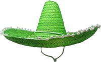 Merkloos Guirca Mexicaanse Sombrero hoed voor heren - carnaval/verkleed accessoires - groen - D50 cm