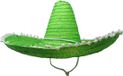 Merkloos Guirca Mexicaanse Sombrero hoed voor heren - carnaval/verkleed accessoires - groen - D50 cm