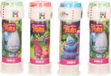 Henbrandt 4x Trolls flacons de bulles de savon avec jeu 60 ml