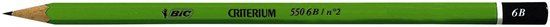 BIC Criterium 550 6B Potlood Groen Vierkant 12 Stuks