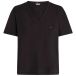 Tommy Hilfiger T-shirt à manches courtes et col en V Slub Cropped