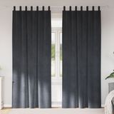 vidaXL Gordijnen 2 stuks Lichtgrijs 140 x 245 cm Fluweel