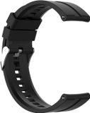 Merkloos / Sans marque DRAGON ECOM INTERNATIONAL LIMITED Horlogeband 22 mm Siliconen Zwart Geschikt voor Garmin/Huawei/Samsung Galaxy Watch