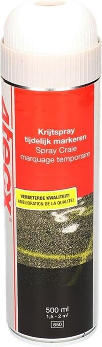 4Tecx Krijtspray Markeren Wit 500Ml