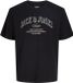 JACK & JONES JJEDENVER LOGO TEE SS O-NECK SN Heren T-shirt Zwart S