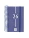 Finocam Spiraalkalender 2026, 1 dag per pagina, januari - december (12 maanden), jaarplanner 2026, met elastiek, omslag van polypropyleen, spiraalbinding, blauw, Catalaans