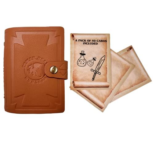 POWER BEAST Dungeon Compendium, begeleidingsboek voor rollenspellen en D&D 5e, Dungeons and Dragons, DND, RPG, Pathfinder + 50 pergama-kaarten.