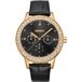 Dkny DK1L055L0025 Horloge Vrouwen Zwart Leer Goudkleurig Staal Analoog Quartz