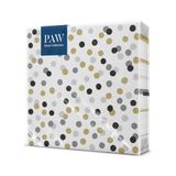 PAW Servetten 33 x 33 cm, 20 stuks - Confetti Stippen Goud-Zwart