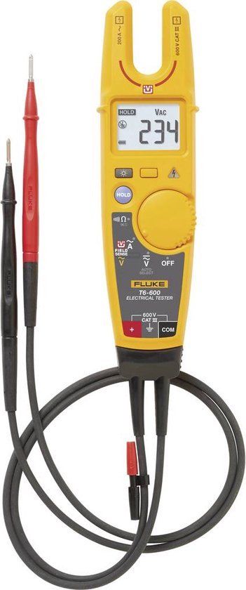 Fluke T6-600/EU Multimeter - Digitaal - CAT III 600 V - 2000 counts