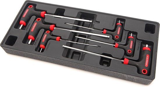 HBM 7-delige T-greep INBUSset inlay voor HBM gereedschapswagen