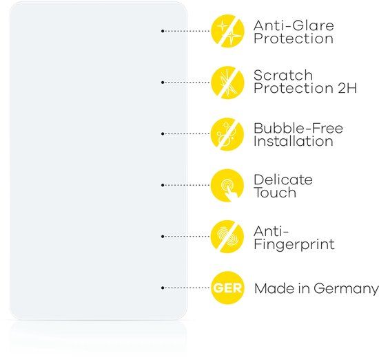 upscreen - Screenprotector voor Siltcon Vortex SI162 - Folie Beschermfolie anti glare matte