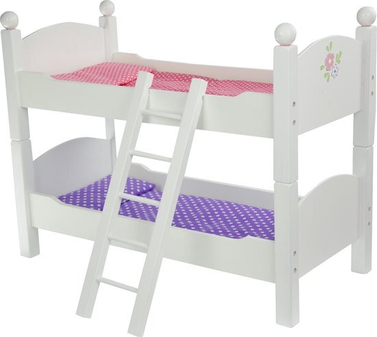 Olivia's Little World Houten poppenstapelbed voor poppen van 45 cm Olivias World TD-0095A