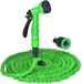 Tuyau d'arrosage vert flexible de 15 mètres avec une tête de pulvérisation à 7 positions