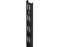 Merkloos Zwarte dubbele wandrail - 1495 mm - Gelakt staal